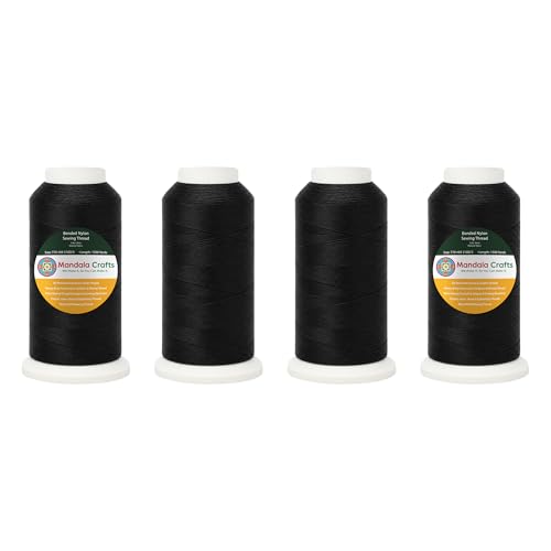 Size 69 210D T70 Black Combo Bonded Nylon Thread (18000 Foot)