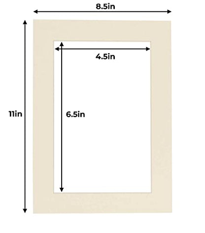 5x7 Mat for 8.5x11 Frame (100 Count)