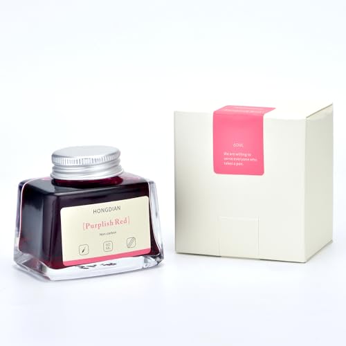 Hongdian Fountain Pen Bottled Ink Purplish Red Color