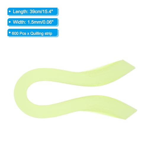 Quilling Strips Paper 600pcs 1.5mm 39cm Origami Paper Quilling Kits for Art DIY Hand Craft Christmas