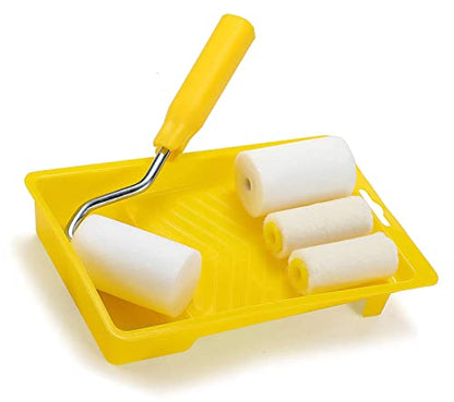 Mini Foam Paint Roller Painting Decorating Touch Up Trim Kit 2 inch Small Paint Roller Tray Set with High