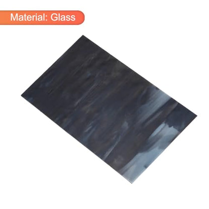 2 Pcs Stained Glass Sheet Mosaic Tile 7.9 Inch x 5.9 Inch Navy Blue Stained Glass Sheets for Crafts DIY Art Project