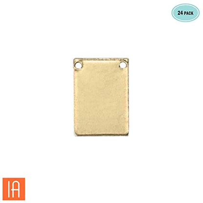 Premium Metal Stamping Rectangle Blanks for Metal Stamping and Jewelry Making (24 Count)