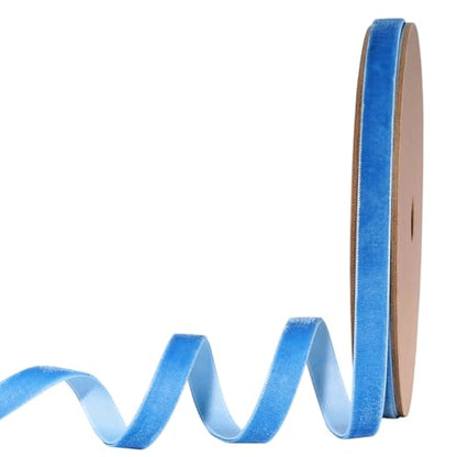 Blue Thin Velvet Ribbon