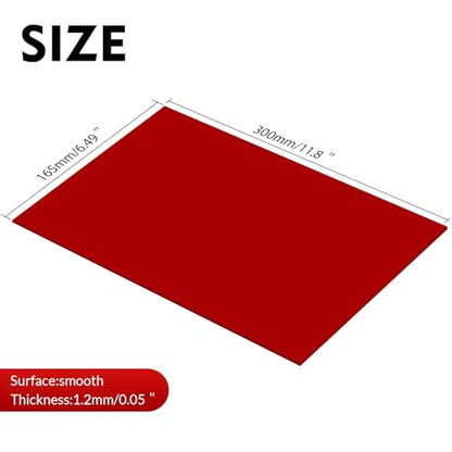 Laser Engraving Blank Red ABS Double Color Plastic Sheet (12 Count)