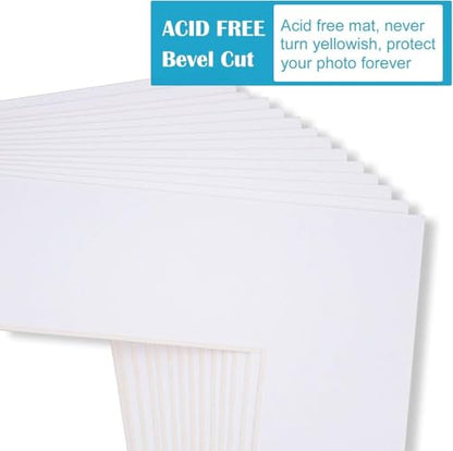 8x10 White Picture Mats Pack of 11