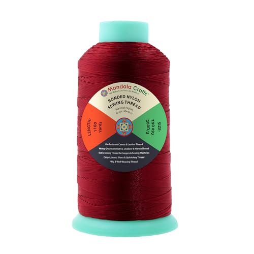 Size 92 280D T90 Maroon Bonded Nylon Thread