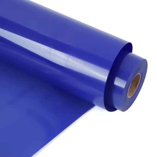 RENLITONG Sapphire Blue Iron on Vinyl 12Inch by 13ft Roll Heat Transfer Vinyl for T (11.2 Ounce)