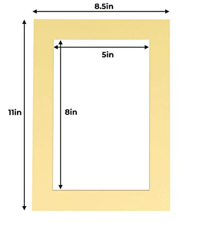 5.5x8.5 Mat for 8.5x11 Frame (25 Count)