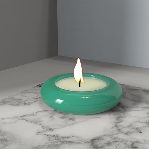 2PCS Round Candle Holder Resin Mold Silicone Tealight Votive Candle Holder Molds Concrete Cement Epoxy Silicone Molds for Making Jewelry Holder Trinket Dish Tray for Party Wedding Home Decor