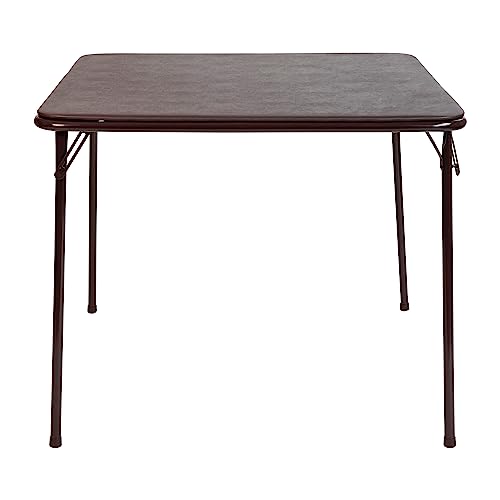 Brown 33.5" Square Folding Table