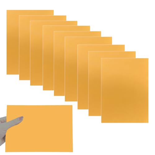10Pcs Golden Anodized Aluminum Sheet 5" x 7" x 1 (10 Count)
