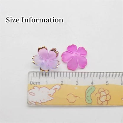 100pcs Acrylic Flower Beads (100 Count)