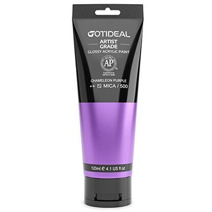 Iridescent Acrylic Paint Chameleon Purple Tubes (4.1 Fl Oz)
