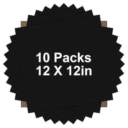 Black HTV Heat Transfer Vinyl Bundle (10 Count)