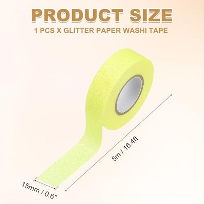 1 Roll Glitter Paper Washi Tape