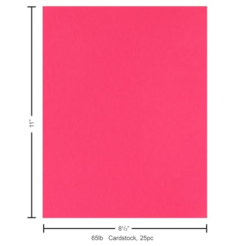 PA Paper Accents Stash Builder Cardstock 8.5" x 11" Hot Pink