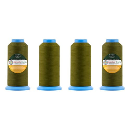Size 69 210D T70 Olive Green Bonded Nylon Thread (18000 Foot)