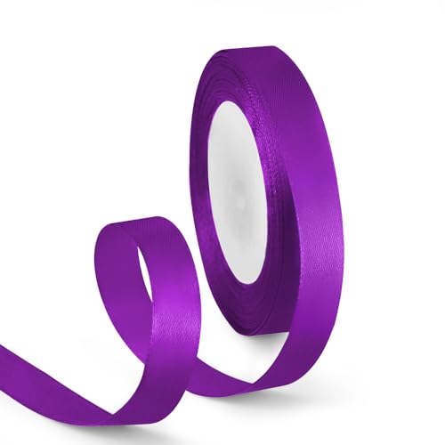 5 8 Inch 25 Yards Satin Ribbon Purple