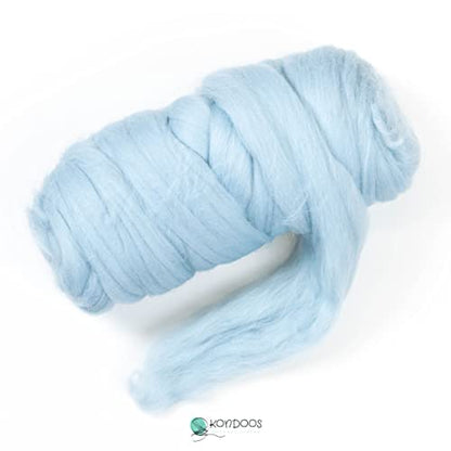 Colored Natural Wool roving (8 Ounce)