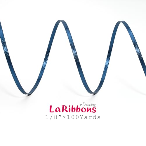 Navy Satin Ribbon 1