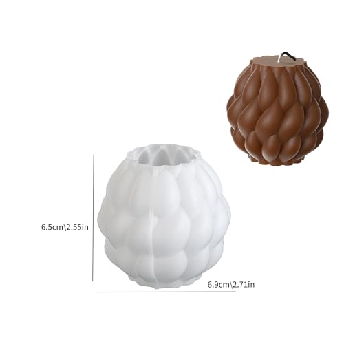 3 Pack Spiral Ball Cylinder Soap & Candle Mold (3 Count)
