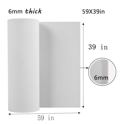 6mm EVA Foam Sheets Roll 39x59in White for Cosplay DIY 90kg