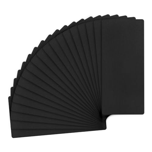 20 Pack Anodized Aluminium Laser Engraved Mount Metal Plate 2x1x0.02 Inch Engraver Blank Anodized Aluminum Sheets for DIY Laser Printing (20 Count)
