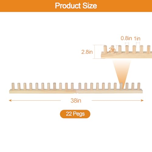 Chunky Blankets Loom Knitting Looms Long Installation Free and Adjustable Foldable Portable Extra Loom Large 38