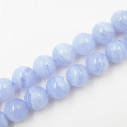 60pcs Adabele Natural Blue Lace Agate Gemstone 6mm Round Beads (62 Count)
