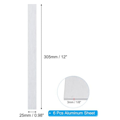6061 T651 Aluminum Sheet Metal 12.01 x 0.98 x 1 (6 Count)