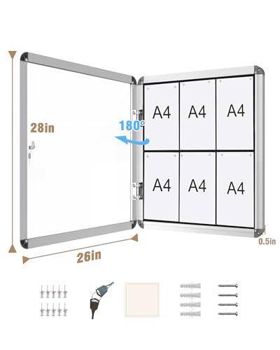 28"x26" Enclosed Bulletin Board