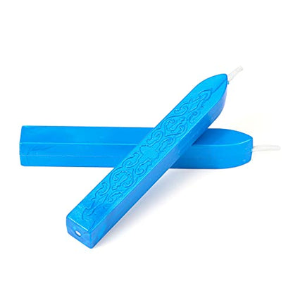 5Pcs Royal Blue Sealing Wax Sticks with Wicks for Wax Seal Stamp (5 Count)