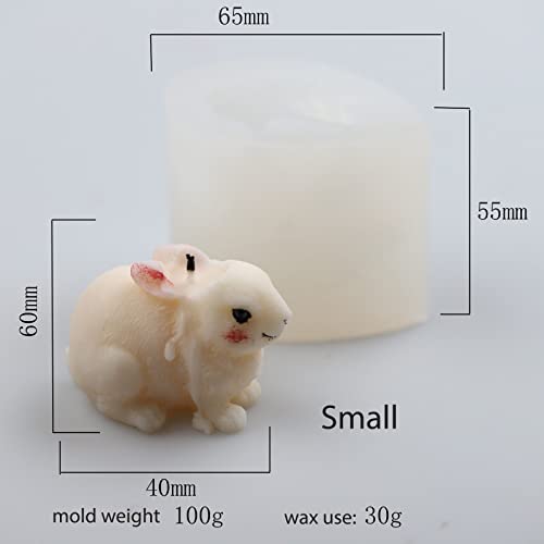 2 Pack Hairy Rabbit Silicone Mold for Candle