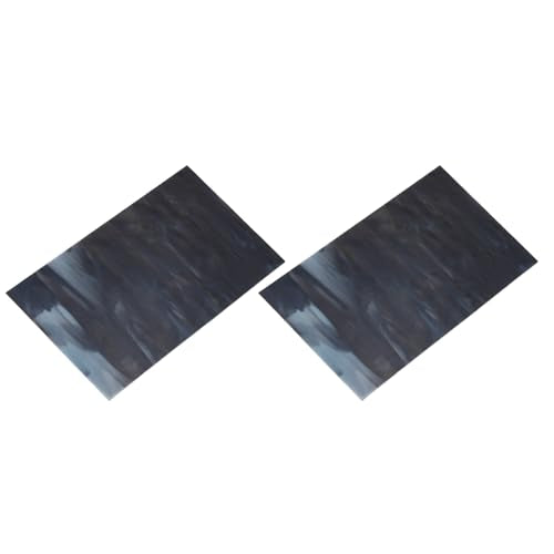 2 Pcs Stained Glass Sheet Mosaic Tile 7.9 Inch x 5.9 Inch Navy Blue Stained Glass Sheets for Crafts DIY Art Project