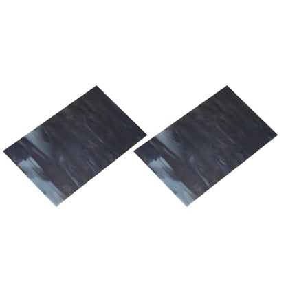 2 Pcs Stained Glass Sheet Mosaic Tile 7.9 Inch x 5.9 Inch Navy Blue Stained Glass Sheets for Crafts DIY Art Project