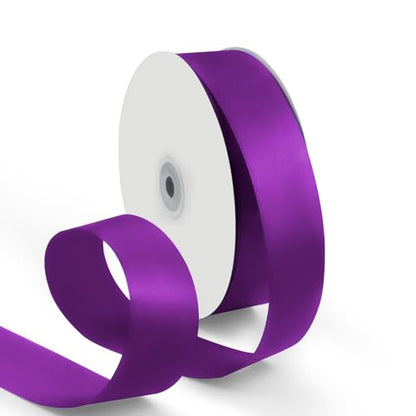 1-1/2 Inch 100 Yards Satin Ribbon Purple, Solid Color Fabric Ribbon for Gift Wrapping, Wedding, Polyester Gift Ribbon for Birthday Party Decoration, Craft, Hair, Floral, Sewing (300 Foot)