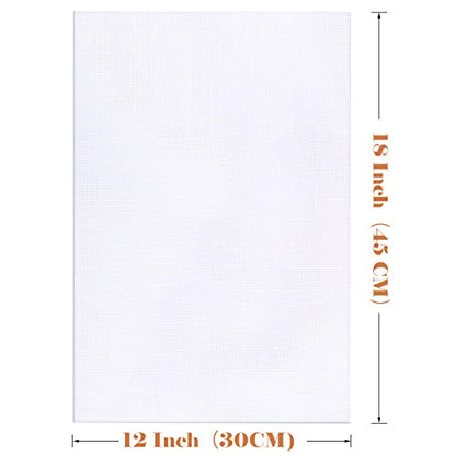 6 Pieces Aida Cloth 14 Count White