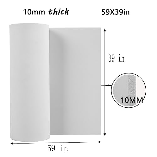 10mm EVA Foam Sheets Roll 39x59in White for Cosplay DIY 90kg