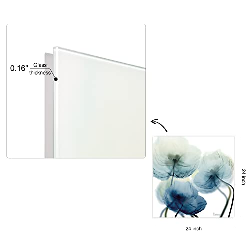 Frameless Free Floating Tempered Glass Panel Graphic Wall Art Ready to Hang