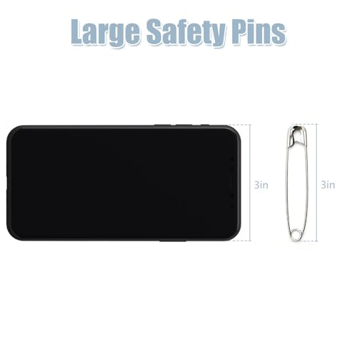 3 Inch Extra Large Safety Pins (100 Count)