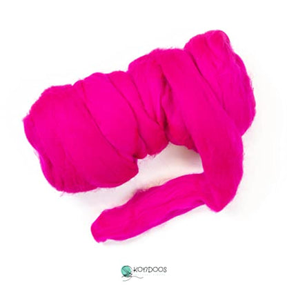 Colored Natural Wool roving (8 Ounce)