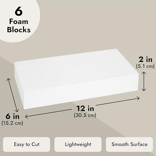 Smooth Foam Craft Blocks for DIY Craft & Floral Arrangement