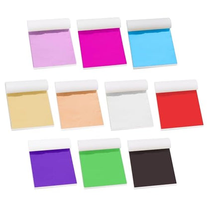 Gold Leaf Sheets 100 PCS Gold Foil Leaf 10 Colors