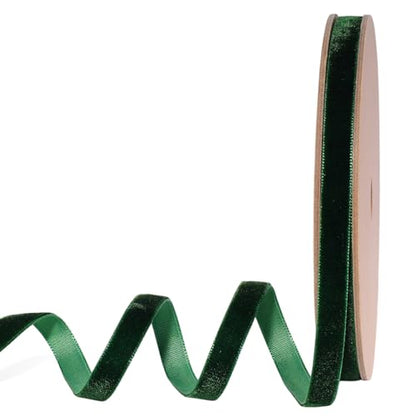 Green Thin Velvet Ribbon