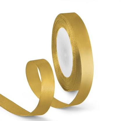 5 8 Inch 25 Yards Satin Ribbon Gold