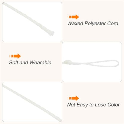 Waxed Cord 0.45mm Waxed Thread 87 Yard Wax String Leather Cord for Bracelet Making