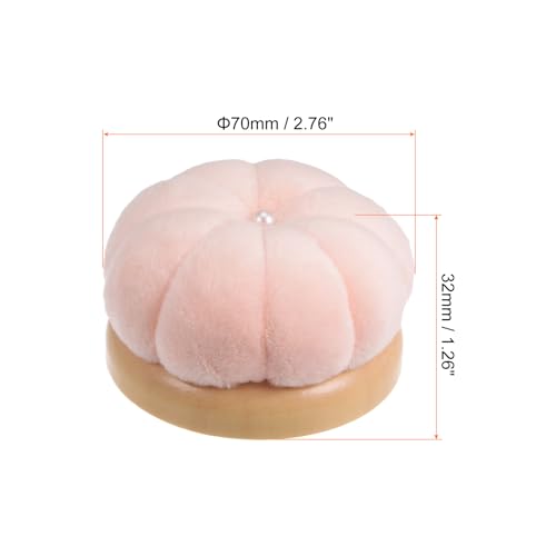 Wooden Base Needle Pincushions Pin Cushions Light Pink
