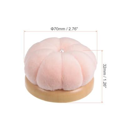 Wooden Base Needle Pincushions Pin Cushions Light Pink
