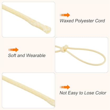 Waxed Cord 0.8mm Waxed Polyester Cord 175 Yard Wax String for Bracelet Making